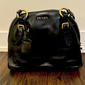 Black Prada zip bowler bag - good condition